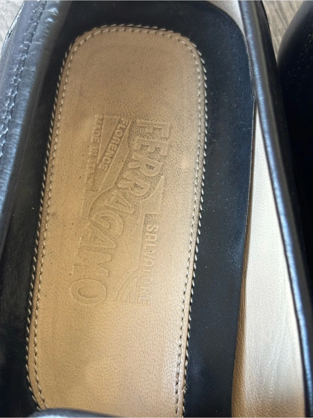 Salvatore Ferragamo Black Leather Bit-Detail Slip-On Loafers